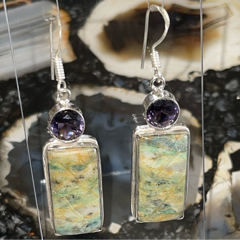 Chrysocolla Earrings 2”